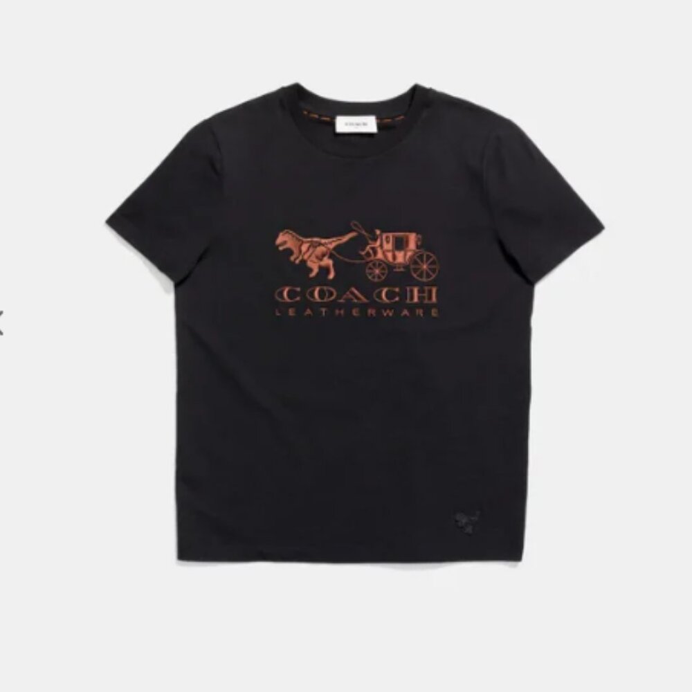 Coach Rexy Carriage Black Tee Shirt